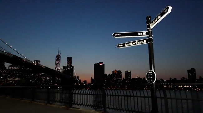 Points is an internet-connected street sign that pulls data from social media and spins 36...