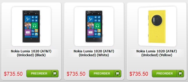 Bạn có thể đặt hàng trước Nokia Lumia 1020 mở khóa bây giờ