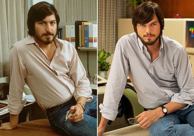  So sánh diện mạo Steve Jobs và diễn viên Ashton Kutcher.