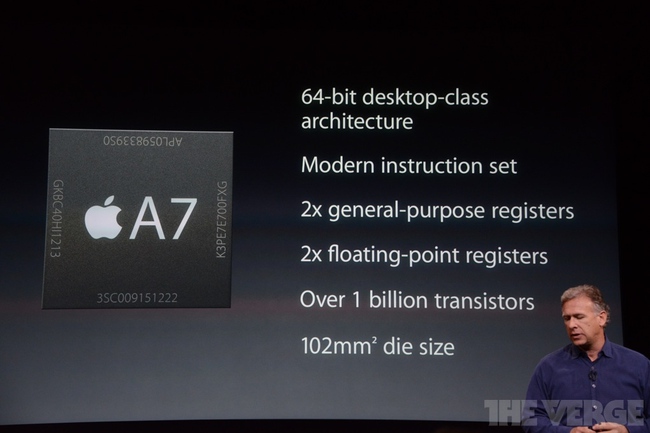 Tranh cãi về hiệu năng của chip A7 trên iPhone 5S 