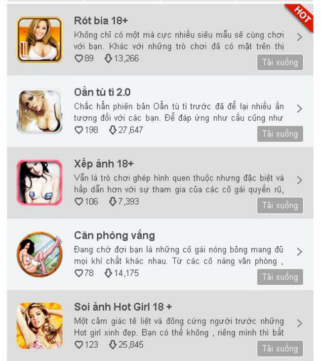  Đây là các game của SunNet.