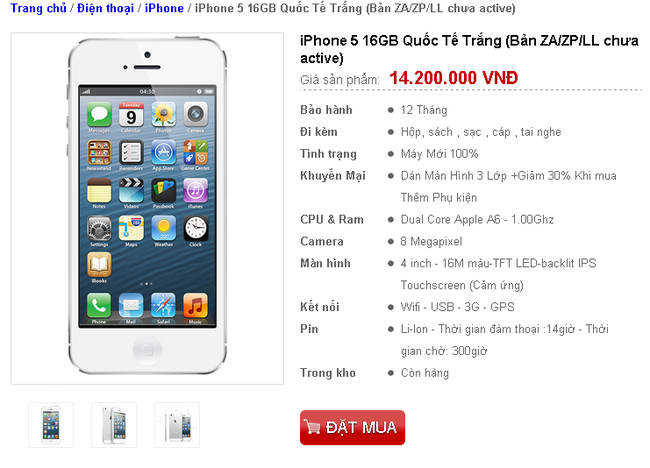 Đón chào iPhone 5s, iPhone 5 giảm giá nhẹ tại Việt Nam