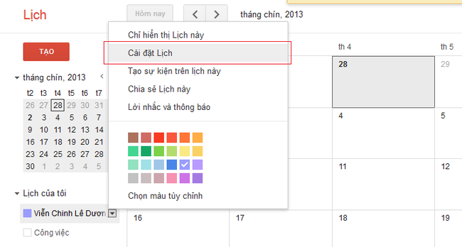 Tích hợp Google Calendar vào Outlook 2013