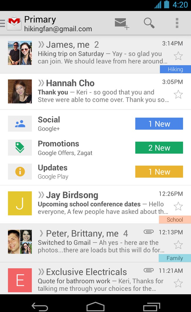 Gmail cho Android được cập nhật: Tăng hiệu suất và thêm nhiều tính năng mới