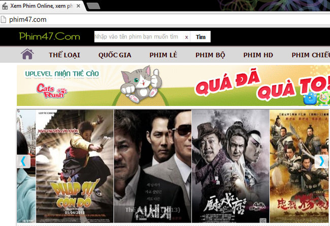  Phim47.com là một trong ba website bị MPAA tố cáo xâm phạm quyền tác giả. Mỹ yêu cầu Việt Nam xử lý vi phạm bản quyền phim trên mạng