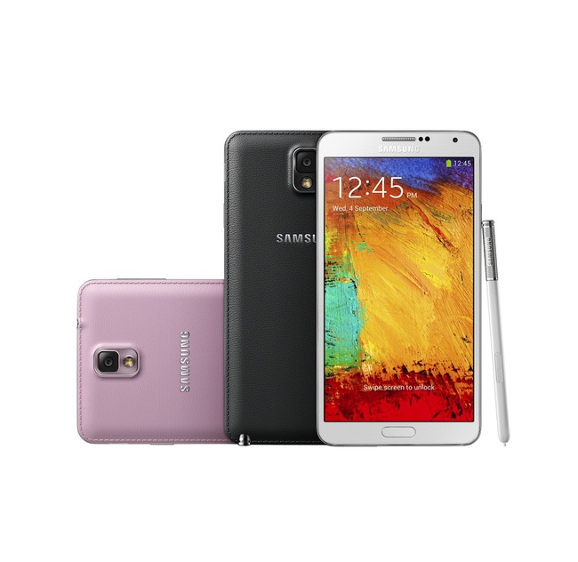  Note 3 có ba lựa chọn màu sắc.