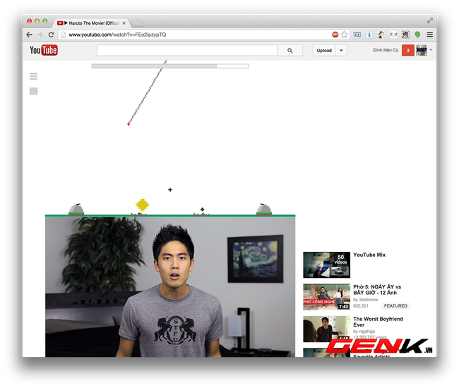 Chơi game Missle Command ngay tr&ecirc;n YouTube.