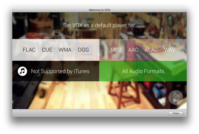  VOX có thể chơi cả các định dạng nhạc chất lượng cao như FLAC.