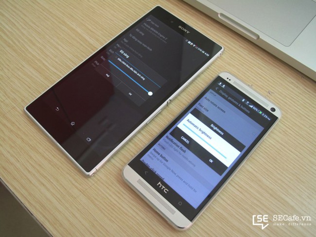 Xperia Z Ultra đọ màn hình cùng siêu phẩm HTC One
