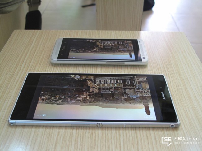 Xperia Z Ultra đọ màn hình cùng siêu phẩm HTC One