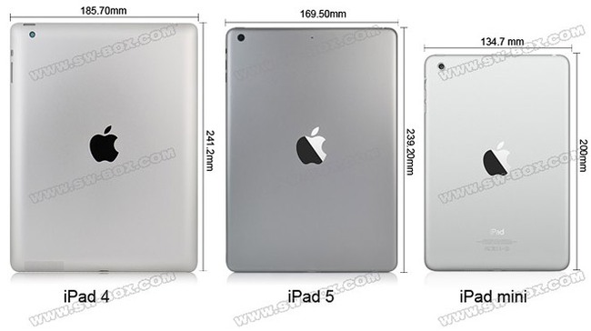 iPad 5 so d&aacute;ng c&ugrave;ng iPad 4: Nhỏ, gọn v&agrave; đẹp hơn