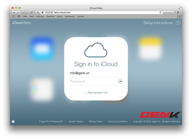 Apple ra mắt bản beta của iCloud.com mang phong cách iOS 7