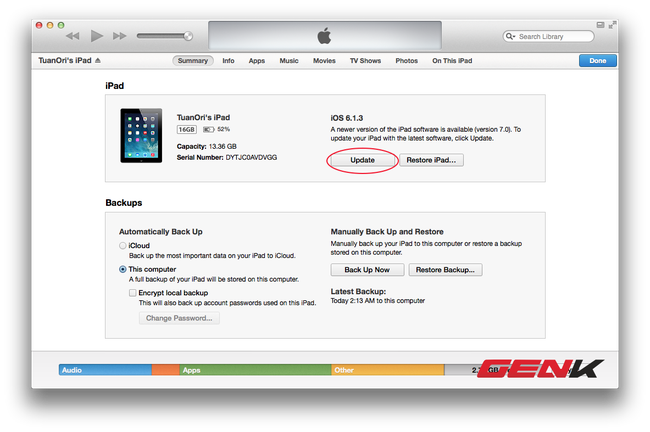 Hướng dẫn nâng cấp iOS 7 trên máy tính và link tải trực tiếp hệ điều hành