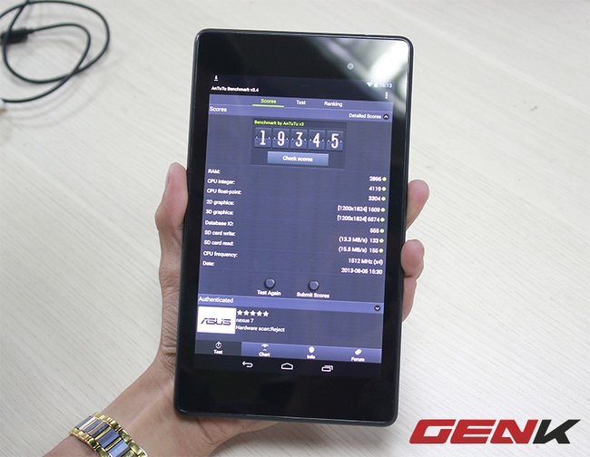 Google Nexus 7 mới đạt kết quả benchmark ấn tượng so với thế hệ đầu