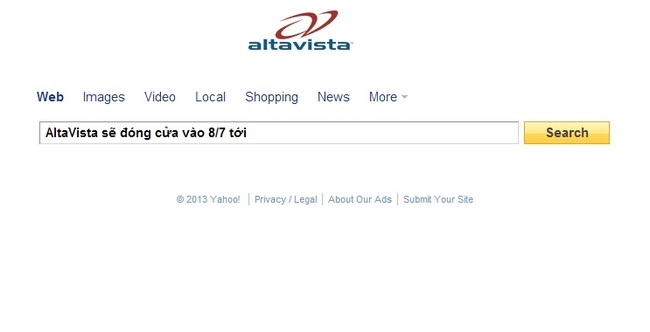 Yahoo đóng cửa AltaVista, Axis cùng hàng loạt dịch vụ khác