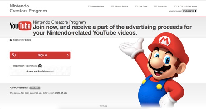  Nintendo Creators giúp các YouTuber hưởng đến 70% doanh thu quảng cáo từ các video của mình. 