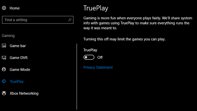  Hệ thống anti-cheat TruePlay mới toanh đã ra mắt trong bản cập nhật Windows 10 Fall Creators vừa qua. 