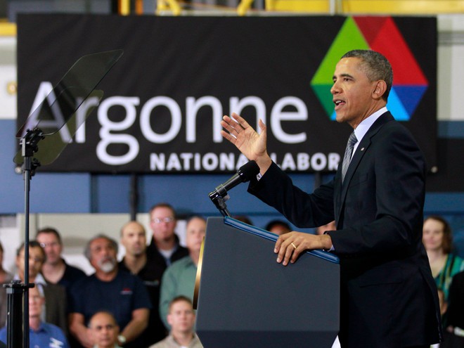  Cựu Tổng thống Barack Obama đã dành lời khen cho năng lượng do Argonne cung cấp vào ngày 15/3/2013. 