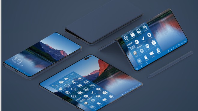 
Các concept về thiết kế gập cho chiếc Surface Mobile của Microsoft.
