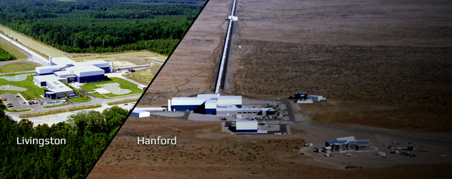  Hai phòng thí nghiệm của LIGO được đặt cách nhau hàng ngàn km. 