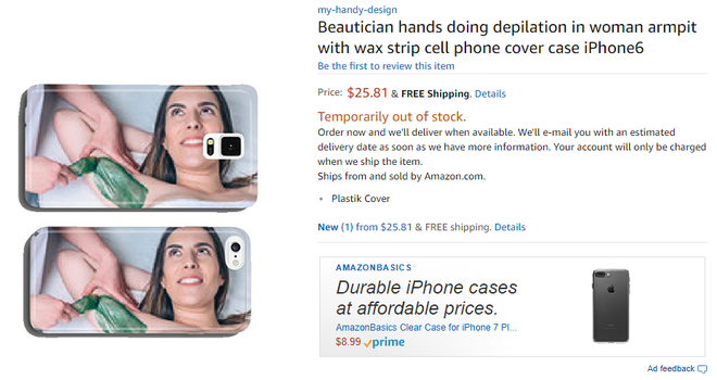  Ốp lưng iPhone 6 hình một đôi tay đẹp đang wax lông nách. 