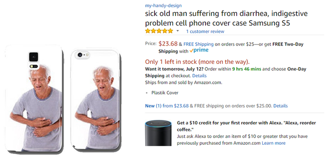  Ốp Samsung S5 một ông già đang gặp vấn đề đường ruột, bị đau bụng đi ngoài. 