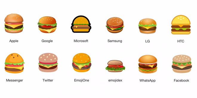  Emoji của Google đã từng một mình một kiểu khi để lớp pho-mai xuống dưới cùng. 