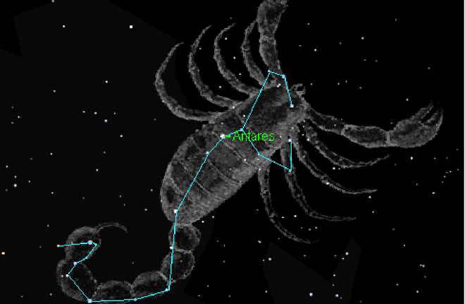  Chòm sao Scorpius Bò Cạp nằm gần trung tâm dải ngân hà Milky Way. 