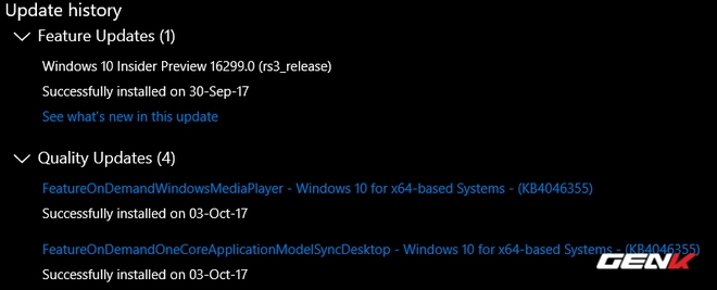  Bản cập nhật chỉ được phát hành cho Windows 10 64 bit 
