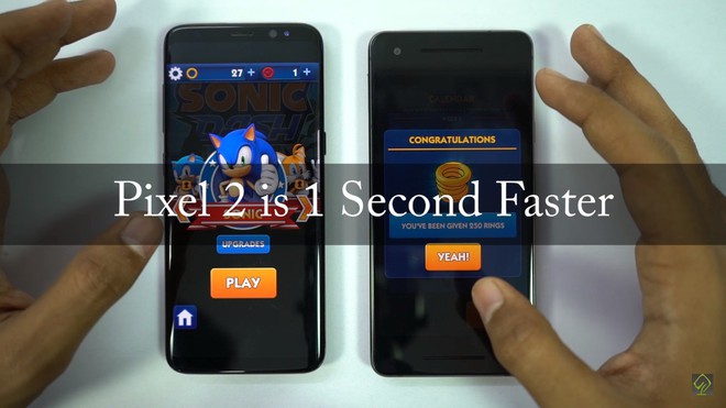  Galaxy S8 chậm hơn một chút so với Pixel 2 khi mở các ứng dụng game. 