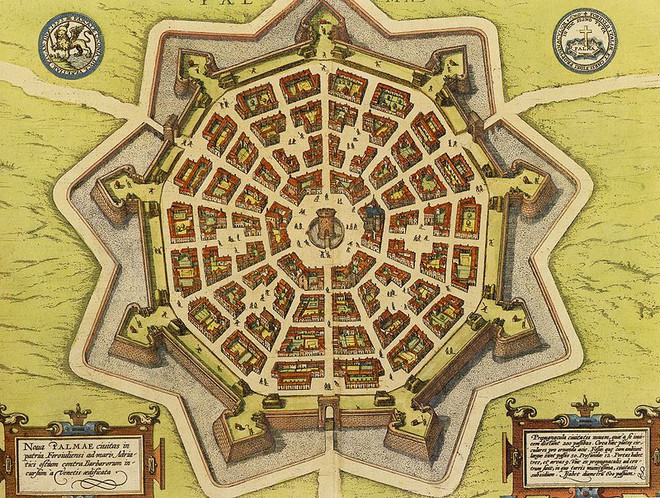  Bản đồ pháo đài vào thế kỷ 17. 