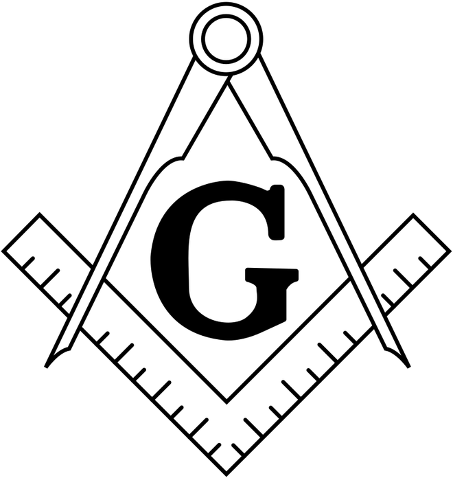  Biểu tượng thước góc vuông và compass của Hội Tam điểm. 