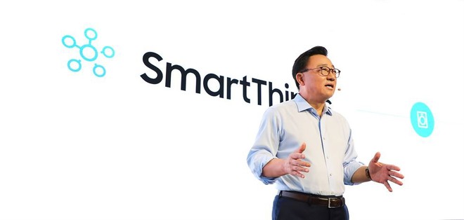  Koh Dong-jin đang trình bày tại hội nghị phát triển Samsung 2017 San Francisco. 