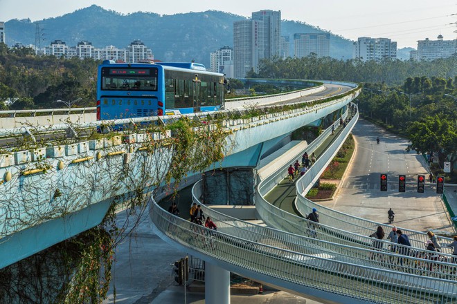  … và nằm ngay dưới đường xe bus mới được nâng cấp, hay còn gọi là đường BRT, ở khu vực trung tâm Hạ Môn. Nó kết nối các chuyến xe công cộng hiện tại của thành phố đến một số vùng nhất định. 
