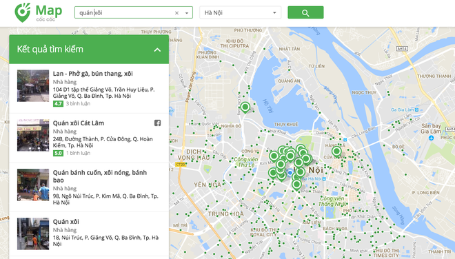 Cốc Cốc ra mắt bản đồ cạnh tranh Google Maps: Chi tiết đến từng quán trà đá, tiệm bơm xe - Ảnh 1.
