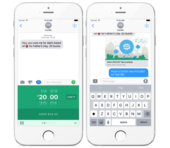  Tính năng chuyển tiền trên iMessage, một tính năng mà WeChat đã có từ lâu. 