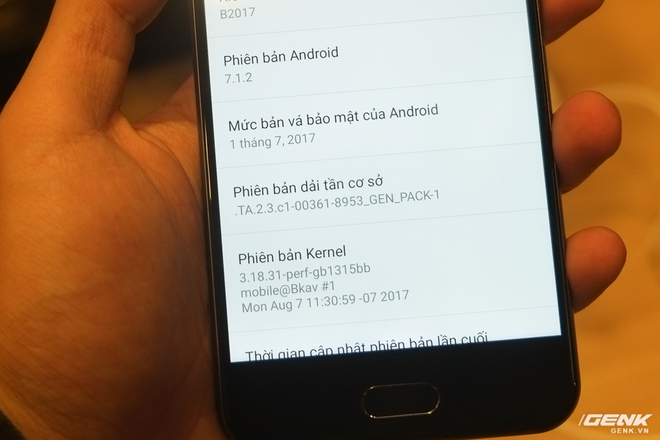  BKAV chạy BOS trên nền Android 7.1.2 Nougat 