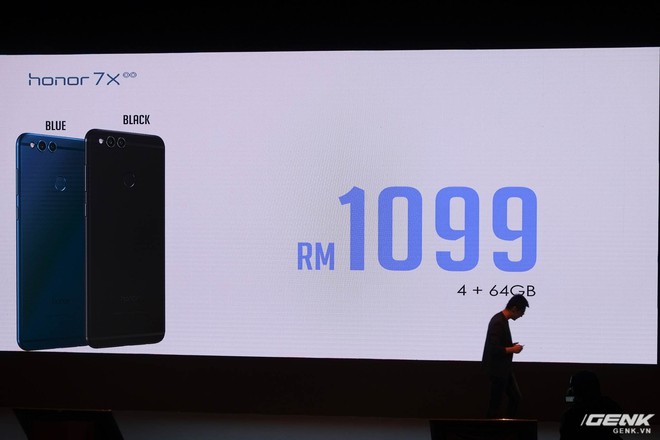  Honor 7X có giá 1099 Ringgit tại Malaysia, tương đương 6.1 triệu đồng 