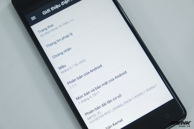  Nokia 5 chạy trên phiên bản Android 7.1.1 mới nhất 