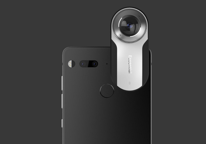 Còn đây là Essential Phone và camera 360 đi kèm