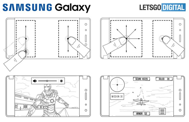 Bằng sáng chế của Samsung tiết lộ Galaxy X bí ẩn sẽ giống như Nintendo 3DS - Ảnh 1.
