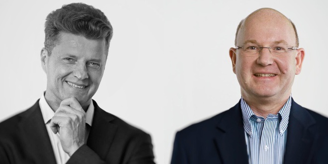  Arto Nummela (trái) sẽ rời vị trí CEO của HMD Global và bị thay thế bởi Florian Seiche 