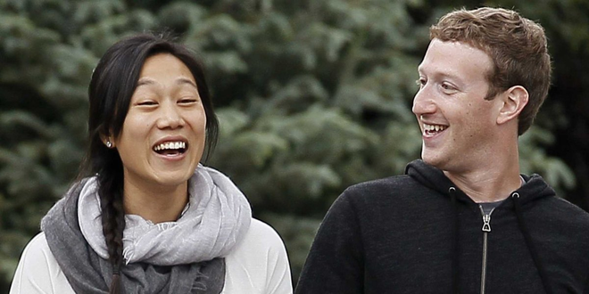  Chân dung ông chủ Facebook và người vợ Priscilla Chan. 