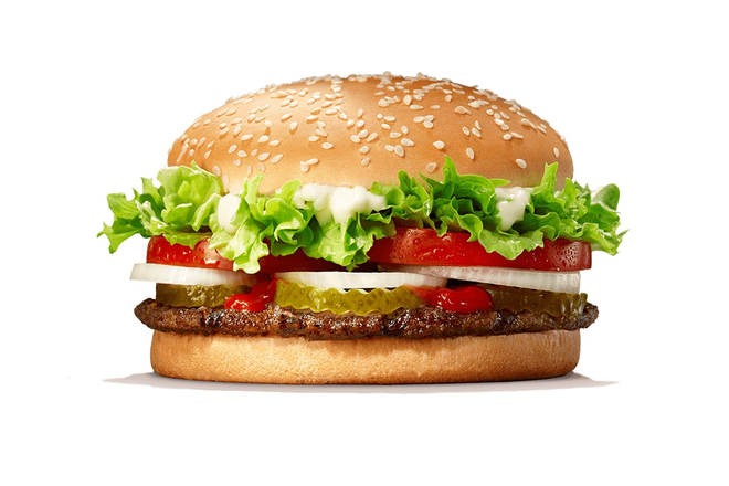  Một phần burger bò Whopper của Burger King 