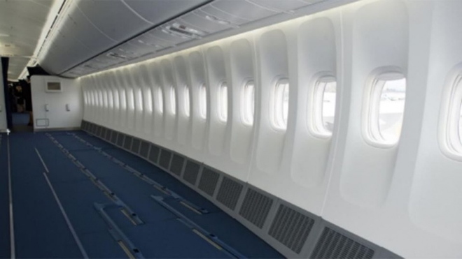  Hình ảnh minh họa cho khoảng trống nhờ dẹp hết ghế trên máy bay 