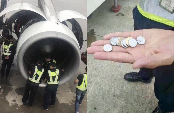 
Đây không phải lần đầu tiên lực lượng an ninh ở các sân bay Trung Quốc phát hiện ra tiền xu trong động cơ máy bay (ảnh minh họa)
