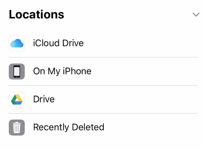  Nếu như bạn cài đặt ứng dụng Google Drive trên thiết bị, thì ứng dụng Files đã bắt đầu xuất hiện Drive như một nơi lưu trữ. Tuy nhiên, hiện tại thì nó vẫn vô dụng do chỉ đơn thuần hiển thị phiên bản mobile của Google Drive mà vẫn chưa thể tích hợp vào ứng dụng 