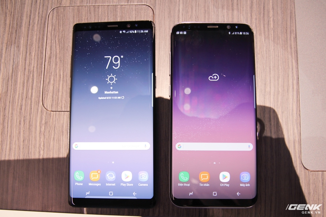  So sánh với Galaxy S8 , Galaxy Note8 lớn hơn một chút cả về chiều dài lẫn chiều ngang. 