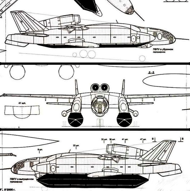  VVA-14 có chiều dài gần 26 m, sải cánh 28,5 m, cao 6,79 m khi có trang bị phao. Các động cơ đẩy tuốc bin Solov’yov D-30M tạo ra lực đẩy 6.800 kg mỗi chiếc. Tải trọng cất cánh tối đa của nó là 52 tấn. 