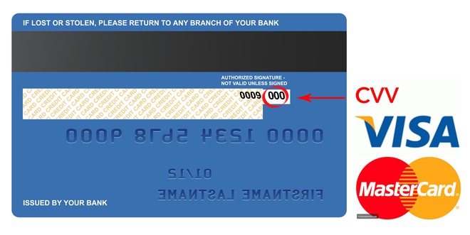  Cẩn thận với mã CVV trên thẻ tín dụng của bạn. 